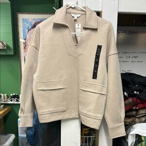 Banana Republic oversized collared sweatshirt  women’s XS